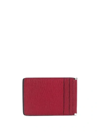 Shop Ferragamo Compact Gancini Cardholder In Red