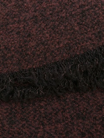 Shop Rick Owens Oversized Frayed Scarf In Red