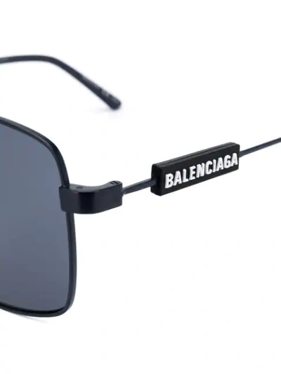 Shop Balenciaga Bb0116sa Aviator Sunglasses In Blue