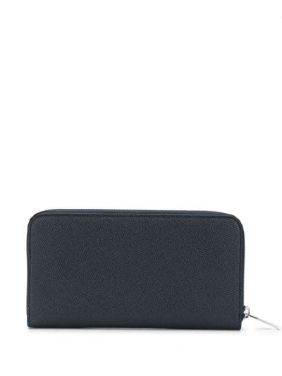 Shop Givenchy Logo Continental Wallet In Blue