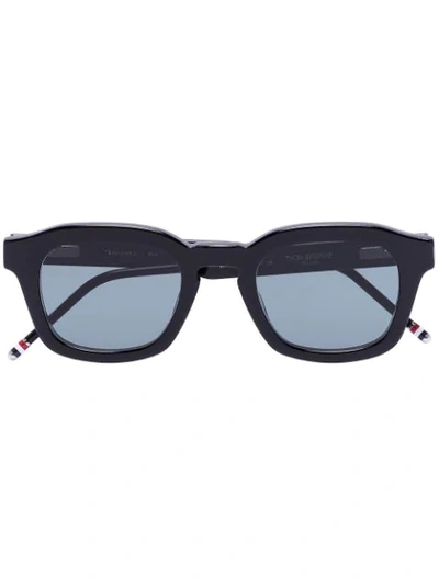 Shop Thom Browne Square Frame Sunglasses In Black