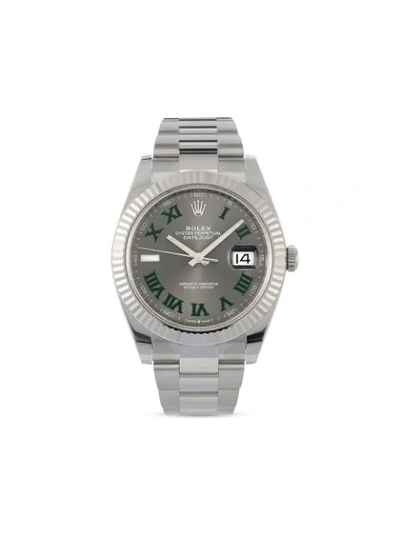 Shop Rolex 2020 Unworn Oyster Perpetual Datejust 41mm In Grey