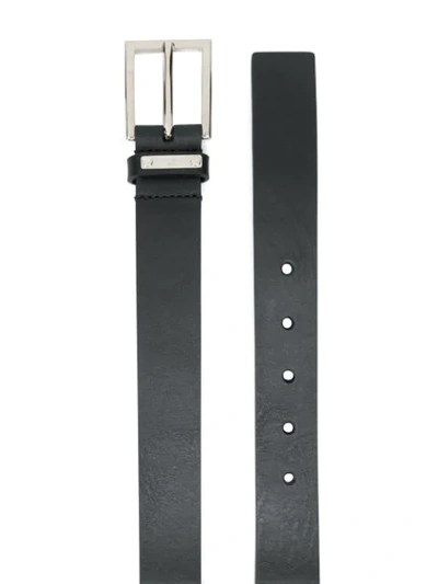 Shop Givenchy Logo-embossed Leather Belt In Black