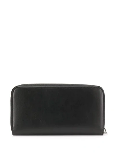 Shop Givenchy Logo Patch Zipped Wallet In Black