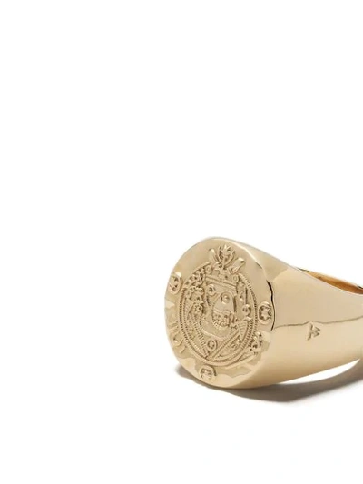 Shop Tom Wood Silk Coin Ring In Gold