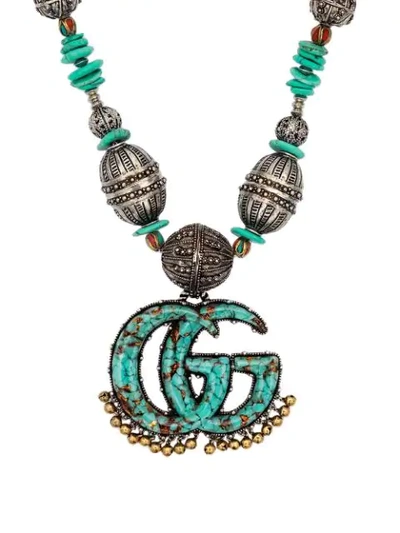 GUCCI GG MARMONT BEADED NECKLACE 