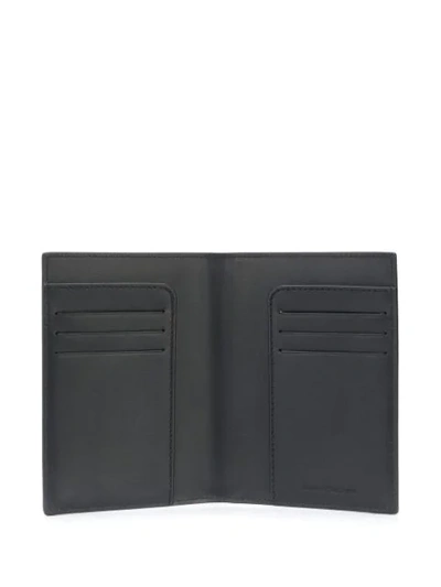 Shop Ermenegildo Zegna Embossed Logo Bi-fold Wallet In Black