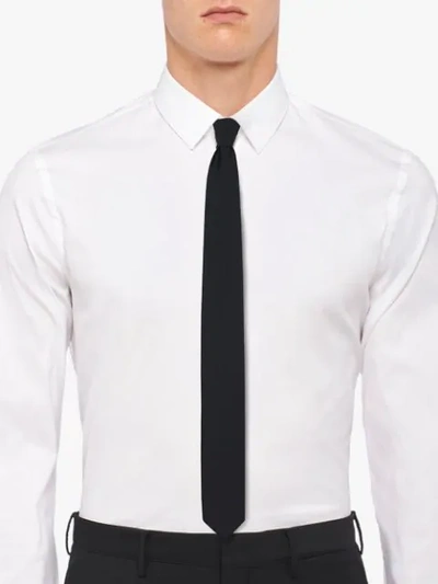 Shop Prada Classic Tie In Black
