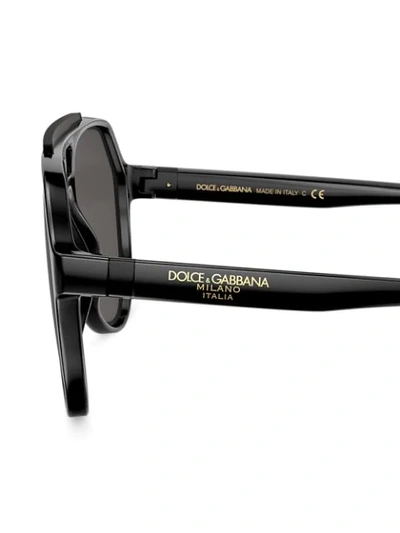 Shop Dolce & Gabbana Viale Piave 2.0 Sunglasses In Black
