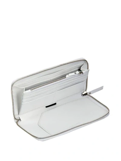 Giuseppe Zanotti Iridescent Effect Continental Wallet In Silver