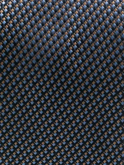 Shop Ermenegildo Zegna Micro-pattern Silk Tie In Brown