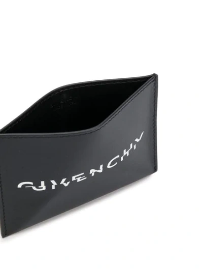 Shop Givenchy Split Logo Print Cardholder In Black