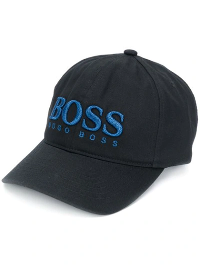 Shop Hugo Boss Embroidered Logo Baseball Cap In Black