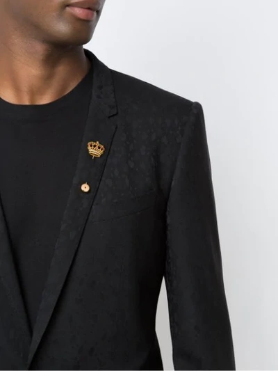 Shop Dolce & Gabbana Crown Brooch In Gold