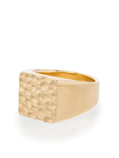 Shop Laud 18kt Yellow Gold Aspect Signet Ring