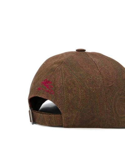 Shop Etro Paisley-print Baseball Cap In Brown