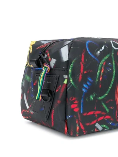 Shop Ps By Paul Smith Abstract-print Wash Bag In Black