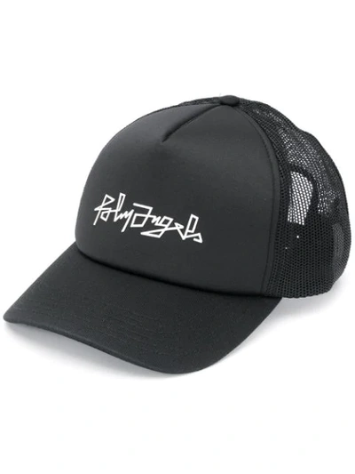 Shop Palm Angels Geometric Logo Print Baseball Hat In Black