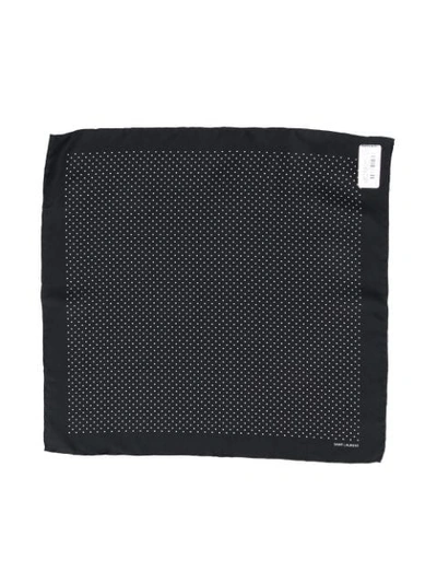 Shop Saint Laurent Polka-dot Pocket Handkerchief In Black