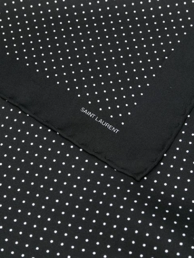 Shop Saint Laurent Polka-dot Pocket Handkerchief In Black