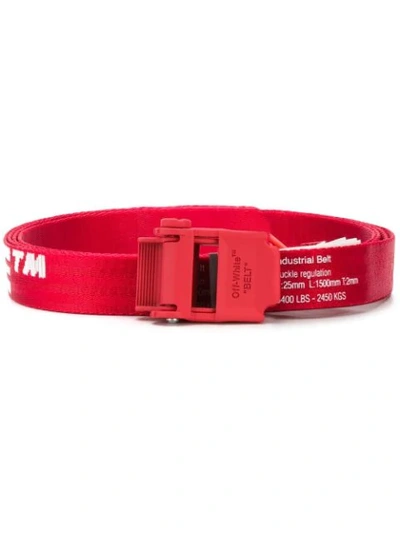 Shop Off-white Mini 2.0 Industrial Belt In Red
