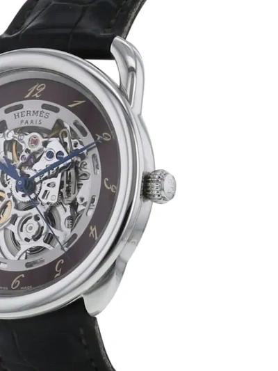 Pre-owned Hermes 2010s  Arceau Wrist Watch In Brown