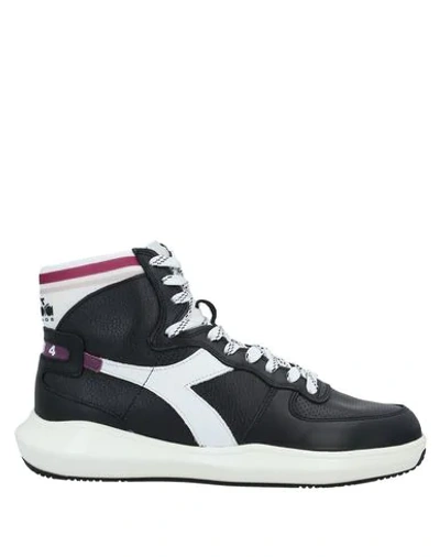 Shop Diadora Heritage Man Sneakers Black Size 8.5 Soft Leather
