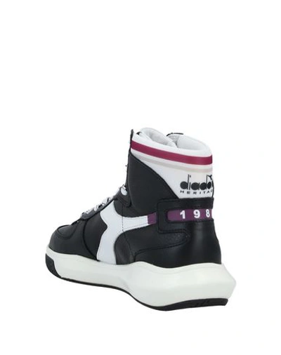 Shop Diadora Heritage Man Sneakers Black Size 8.5 Soft Leather