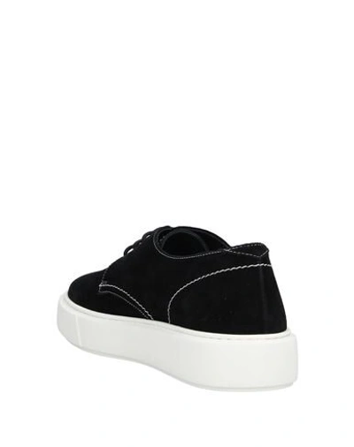 Low Brand Lace-up 30mm Low-top Sneakers In Black