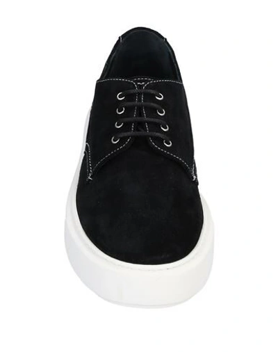 Low Brand Lace-up 30mm Low-top Sneakers In Black