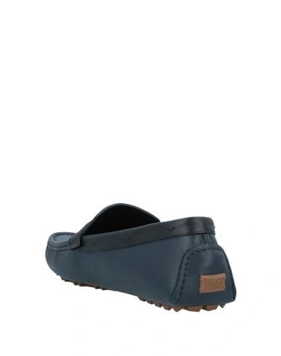 Shop Fendi Loafers In Dark Blue