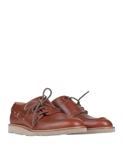 Shop Maison Margiela Man Lace-up Shoes Brown Size 12 Soft Leather