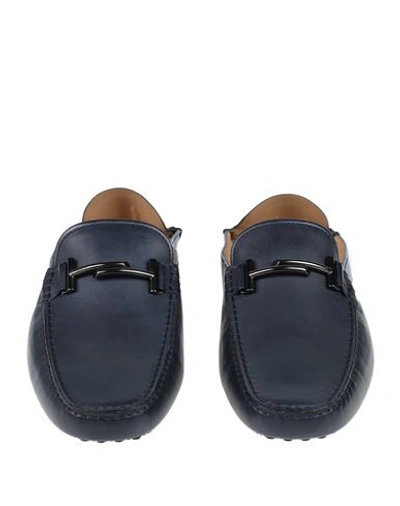 Tod's Man Mules & Clogs Midnight Blue Size 8 Soft Leather In Dark Blue