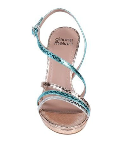 Shop Gianna Meliani Sandals In Turquoise