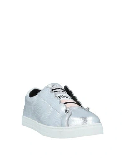 Shop Fendi Sneakers In Silver