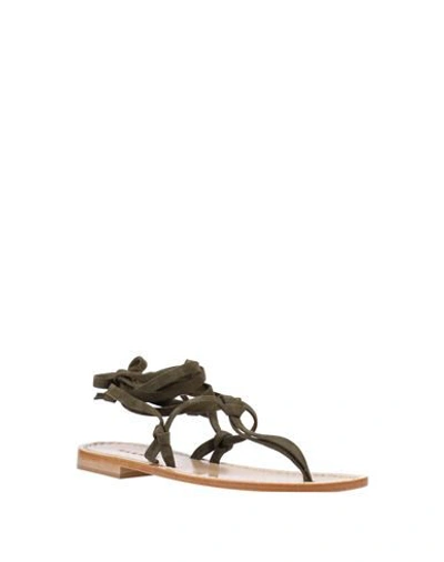 P.a.r.o.s.h Toe Strap Sandals In Green