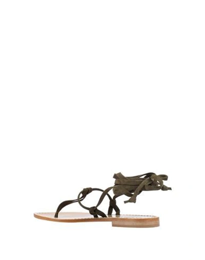 P.a.r.o.s.h Toe Strap Sandals In Green