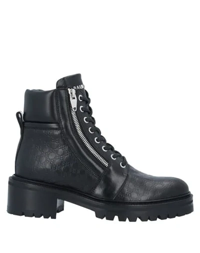 Shop Balmain Ankle Boots In Black