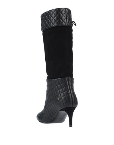 Shop Balmain Knee Boots In Black