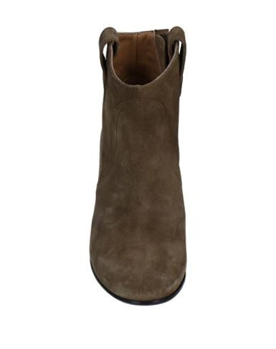 Shop Belstaff Woman Ankle Boots Khaki Size 7 Soft Leather In Beige