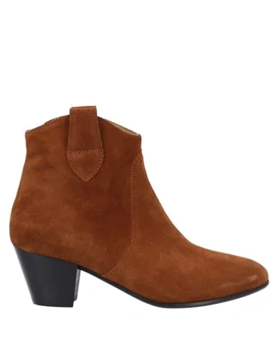 Shop Belstaff Woman Ankle Boots Tan Size 6 Soft Leather In Brown