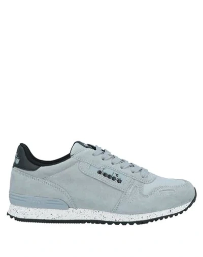 Shop Diadora Woman Sneakers Grey Size 5 Soft Leather, Textile Fibers