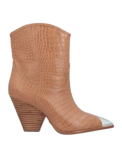 Shop Lola Cruz Ankle Boots In Tan