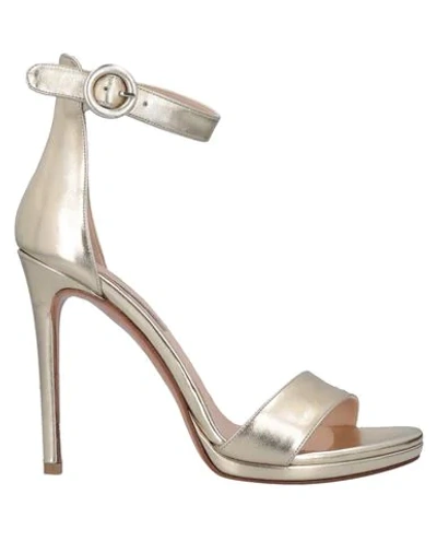 Shop Albano Sandals In Platinum