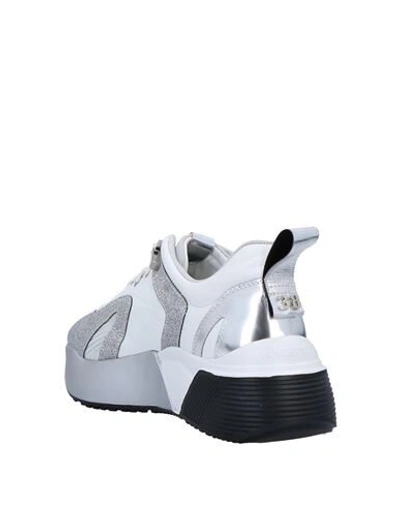 Shop Cesare Paciotti 4us Woman Sneakers Silver Size 8 Soft Leather, Textile Fibers