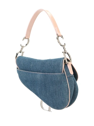 Pre-owned Dior Saddle Shoulder Bag In Blue