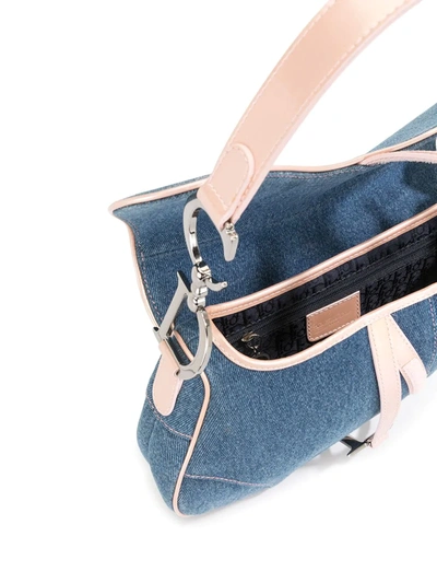 Pre-owned Dior Saddle Shoulder Bag In Blue