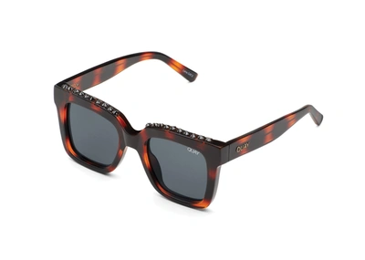 Shop Quay Icy Studs In Tortoise Stud,smoke