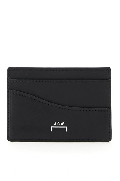 Shop A-cold-wall* Leather Card Holder In Black (black)
