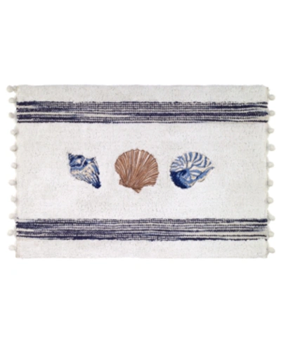 Shop Avanti Blue Lagoon Ombre Seashells Bath Rug, 20" X 30" In Multi